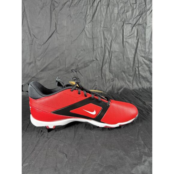 Nike Alpha Huarache 4 Keystone Baseball Shoes Mens 11.5 Cleats New Red Black - Picture 5 of 9
